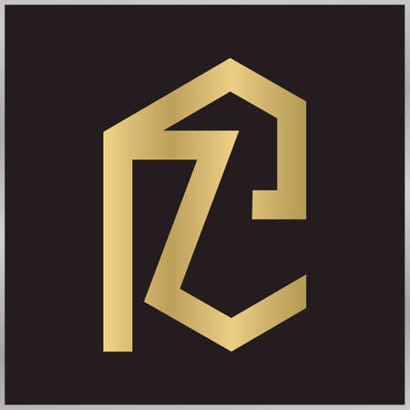 Alphabet letters Initials Monogram logo PZ, ZP, Z and Pのイラスト素材
