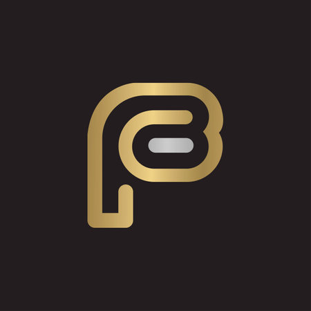 Alphabet letters monogram icon logo of BP PBのイラスト素材