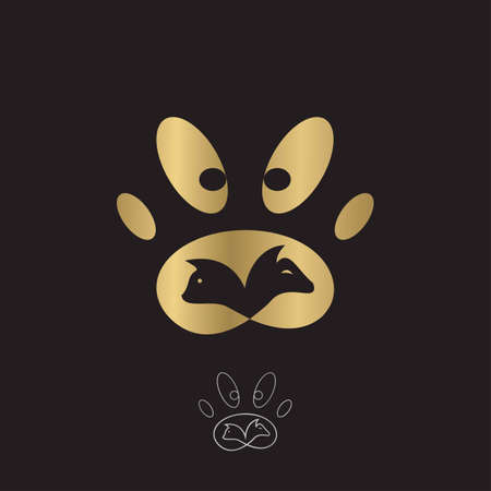 Pet Care Logo with Dog, Cat, horse and hand Symbols.のイラスト素材