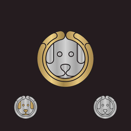 Pet Care Logo with Dog, Cat, horse and Hand Symbolsのイラスト素材