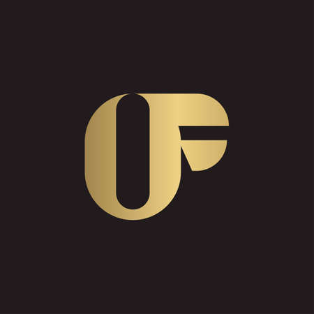 Alphabet Initials logo FO, OF, F and Oのイラスト素材