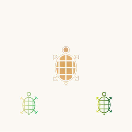Turtle design logo vector. Turtle animal vectorのイラスト素材