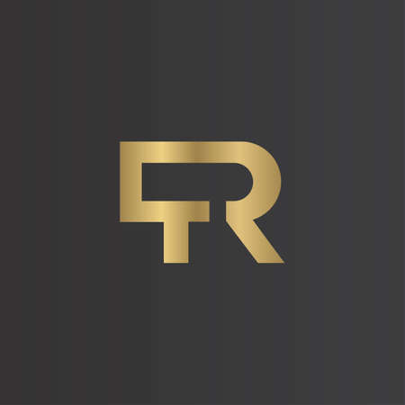 RT, TR, Abstract initial monogram letter alphabet logo designのイラスト素材