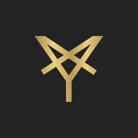 Alphabet Initials logo YX, XY, X and Yのイラスト素材