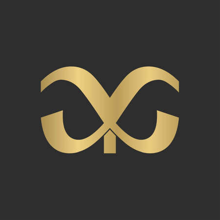 Alphabet letters Initials Monogram logo YX, XY, X and Yのイラスト素材