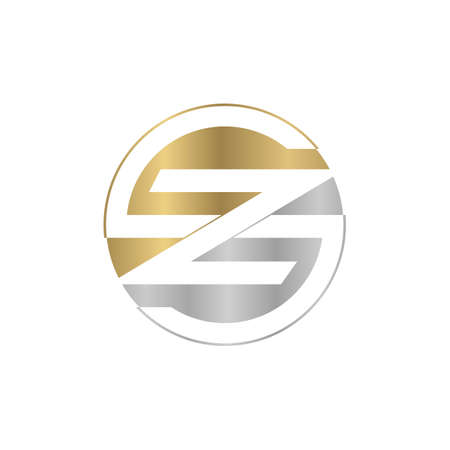 Alphabet Initials logo SZ, ZS, Z and Sのイラスト素材