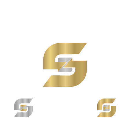 Alphabet Initials logo SZ, ZS, Z and Sのイラスト素材