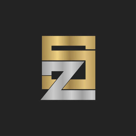Alphabet Initials logo SZ, ZS, Z and Sのイラスト素材