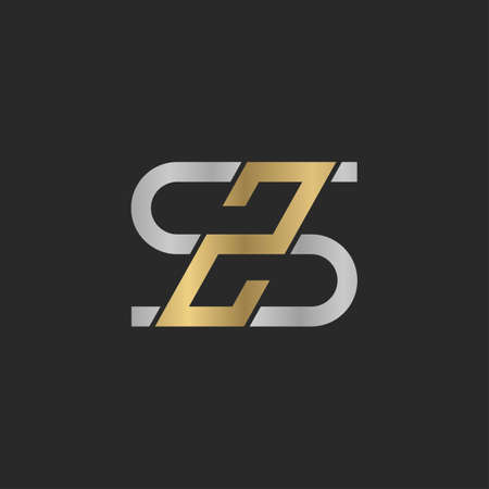 SZ, ZS, S AND Z Abstract initial monogram letter alphabet logo designのイラスト素材