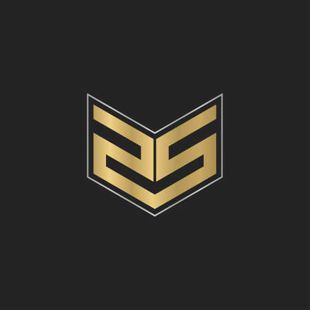 ZS or SZ logo and icon designのイラスト素材