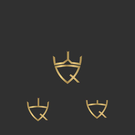 QW, WQ, W AND Q Abstract initial monogram letter alphabet logo designのイラスト素材