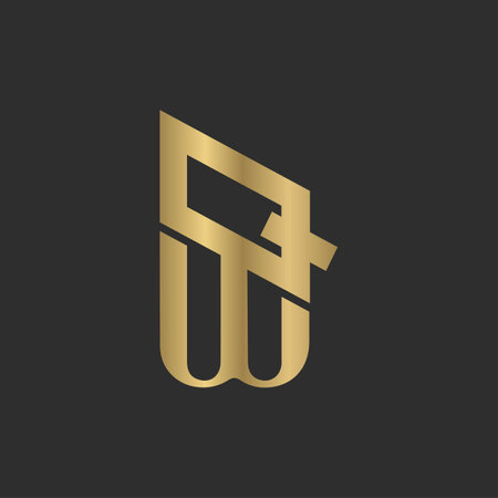 Alphabet letters Initials Monogram logo QW, WQ, W and Qのイラスト素材