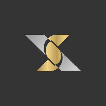 Alphabet letters monogram icon of SX XSのイラスト素材