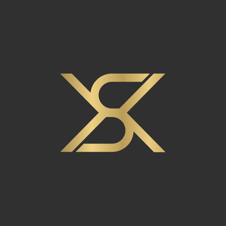 Alphabet letters Initials Monogram icon XS SXのイラスト素材