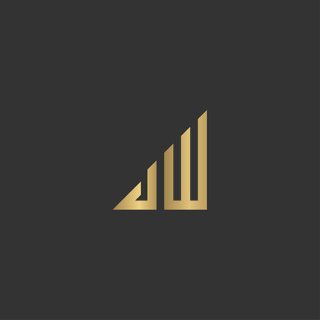 DW, WD, D AND W Abstract initial monogram letter alphabet logo designのイラスト素材