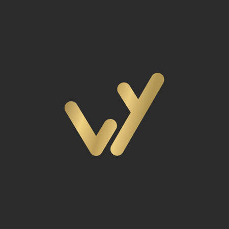 Alphabet Initials logo WY, YW, W and Yのイラスト素材