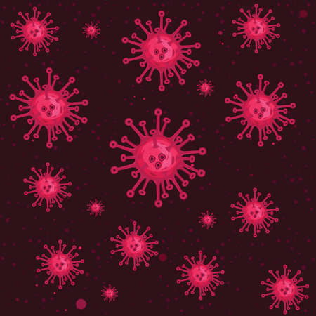 The deadly virus logo design template. Virus vector logo design template. Virus related business card design templateのイラスト素材