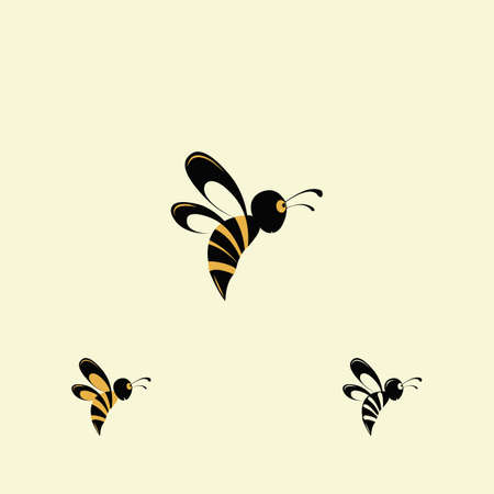Honey bee logo insect design templateのイラスト素材