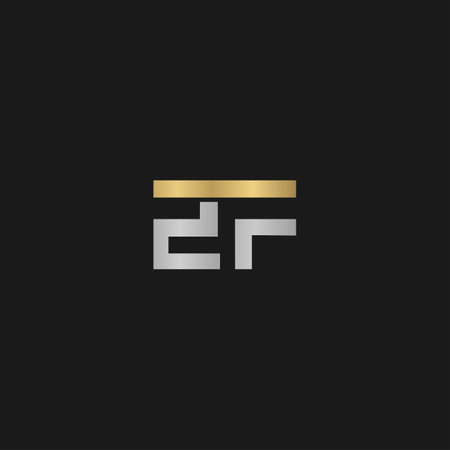 ZF or FZ logo and icon designのイラスト素材
