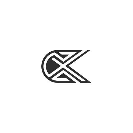 Alphabet letters Initials Monogram logo XC CXのイラスト素材