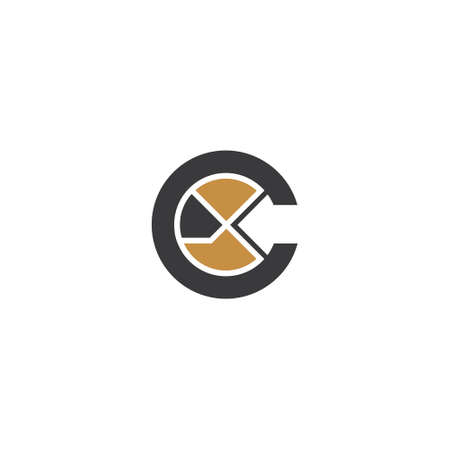 XC, CX, X AND C Abstract initial monogram letter alphabet logo designのイラスト素材