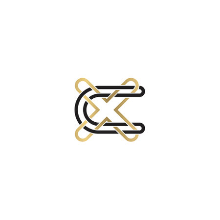 XC, CX, Abstract initial monogram letter alphabet logo designのイラスト素材