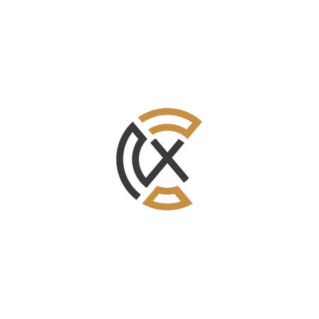 Alphabet letters Initials Monogram logo XC, CX, X and Cのイラスト素材