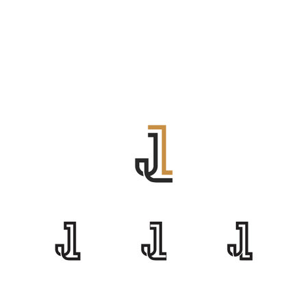 Alphabet Initials logo JZ, ZJ, J and Zのイラスト素材