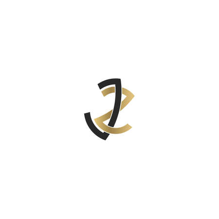 Alphabet letters Initials Monogram logo ZJ JZのイラスト素材