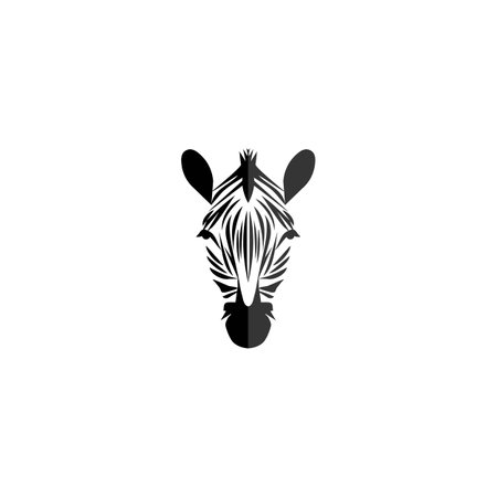 Zebra head icon vector design symbol of wild animal for your businessのイラスト素材
