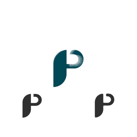 Initial letter p logo or pp logo vector design templateのイラスト素材