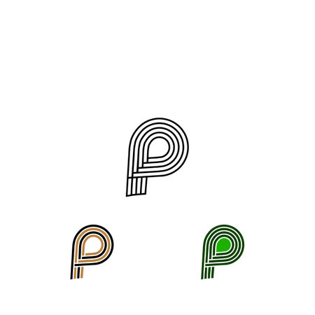 Initial letter pp logo or p logo vector design templateのイラスト素材