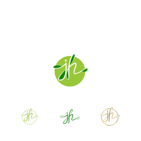 HJ or JH logo and icon designのイラスト素材