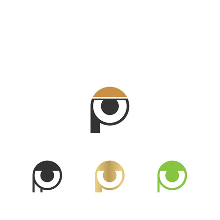 UP or PU logo and icon designのイラスト素材