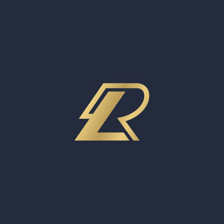 LR or RL logo and icon designのイラスト素材