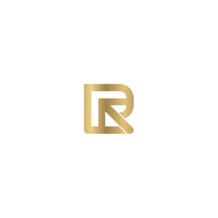 R or RR logo and icon designのイラスト素材