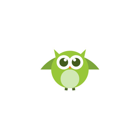 Owl Logo icon shield wing creative Modern Design. Owl logo with leaf icon vector.のイラスト素材