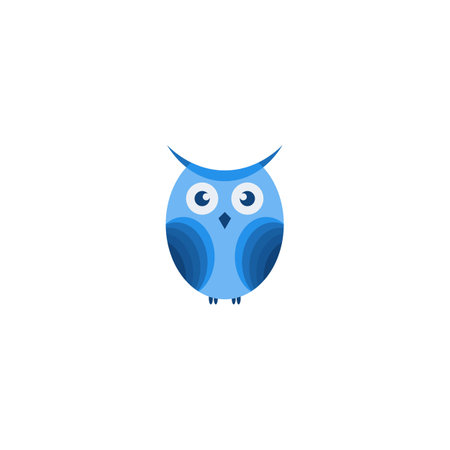 Owl Logo icon shield wing creative Modern Design. Owl logo with leaf icon vector.のイラスト素材