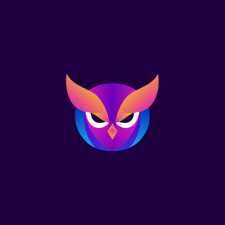 Owl Logo icon shield wing creative Modern Design. Owl logo with leaf icon vector.のイラスト素材