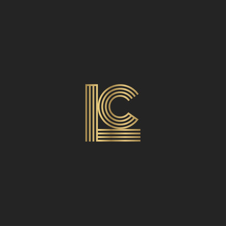 Alphabet letters Initials Monogram logo CL, LC, L and Cのイラスト素材
