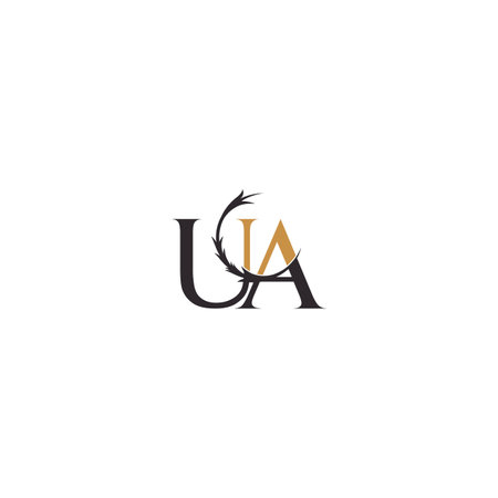 Alphabet letters Initials Monogram logo UA, AU, U and Aのイラスト素材