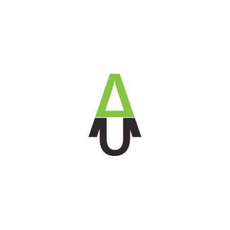 Alphabet letters Initials Monogram logo UA, AU, U and Aのイラスト素材