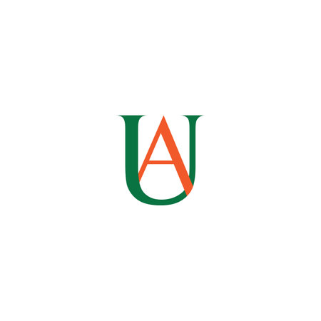 Alphabet letters Initials Monogram logo UA, AU, U and Aのイラスト素材