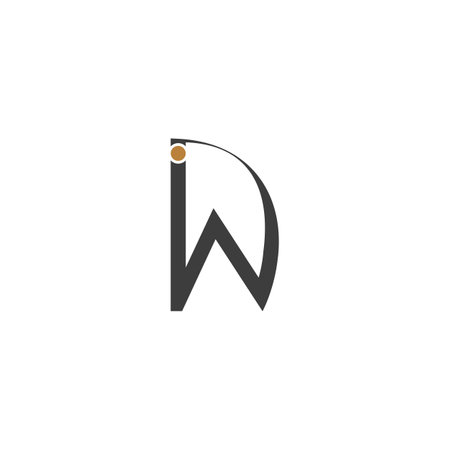 Alphabet letters Initials Monogram logo WI, IW, W and Iのイラスト素材