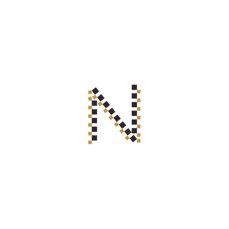 Alphabet Initials logo NN, N, N and Nのイラスト素材
