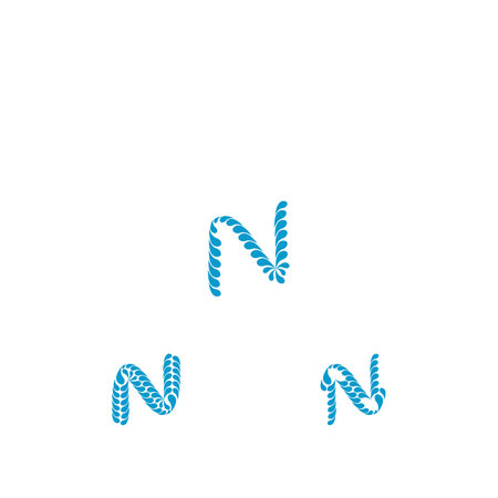 Alphabet Initials logo NN, N, N and Nのイラスト素材