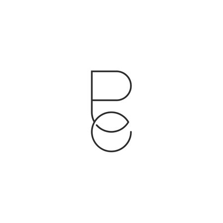 Alphabet letters Initials Monogram logo EP, PE, E and Pのイラスト素材