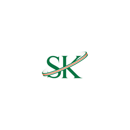 Alphabet letters Initials Monogram logo SK, KS, S and Kのイラスト素材