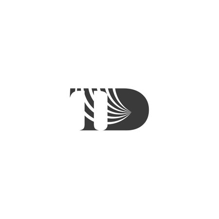 Alphabet Initials logo TD, DT, T and Dのイラスト素材