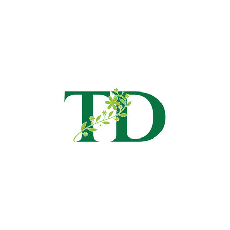 Alphabet Initials logo TD, DT, T and Dのイラスト素材